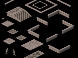 building accessories - wall - fence - floor Modèle 3D