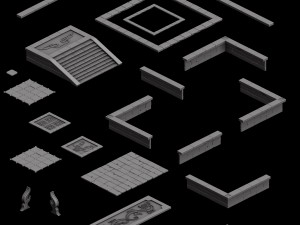 building accessories - wall - fence - floor Modèle 3D