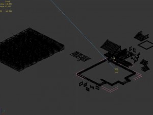 building accessories - wall - fence - floor Modèle 3D