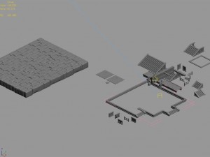 building accessories - wall - fence - floor Modèle 3D
