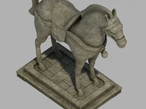 architectural decoration - stone horse 29 3D Model