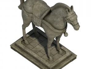 architectural decoration - stone horse 29 3D Модель