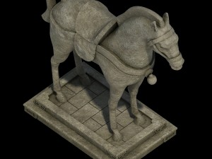 architectural decoration - stone horse 29 3D Модель