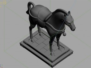 architectural decoration - stone horse 29 3D Модель