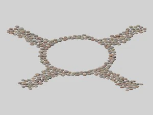 wedding garden - stone road -01 3D Model