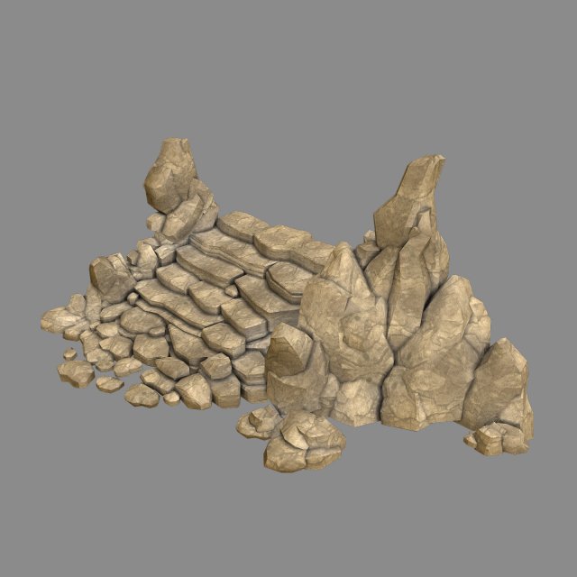 capital - garden - rockery 04 3D Model .c4d .max .obj .3ds .fbx .stl .blend 