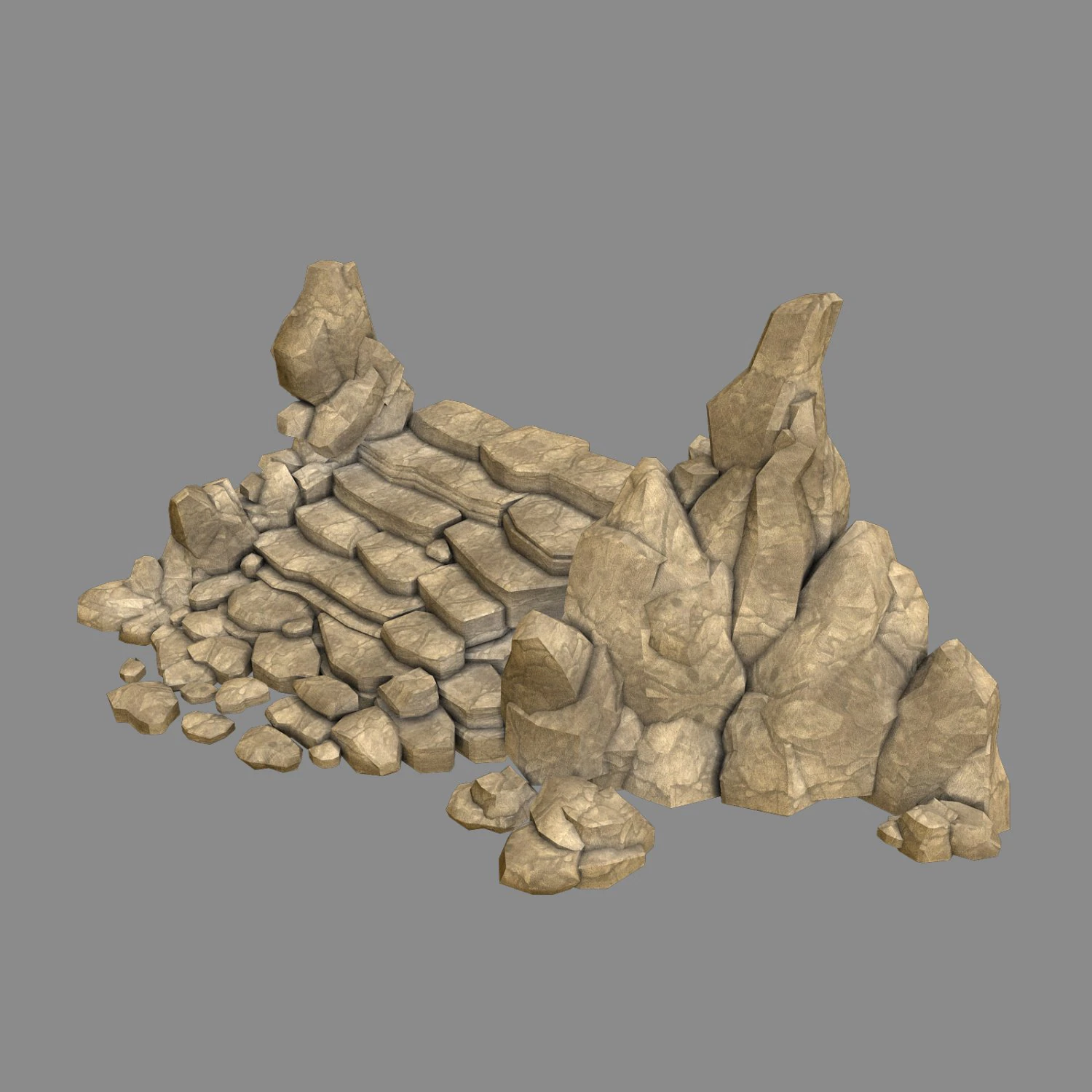 capital - garden - rockery 04 3D Model .c4d .max .obj .3ds .fbx .stl .blend 