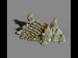 capital - garden - rockery 04 3D Model