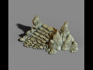 capital - garden - rockery 04 3D Model
