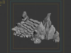 capital - garden - rockery 04 3D Model