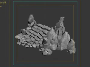 capital - garden - rockery 04 3D Model