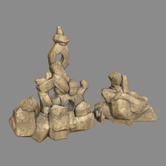 capital - garden - rockery 05 3D Модель .c4d .max .obj .3ds .fbx .stl .blend 