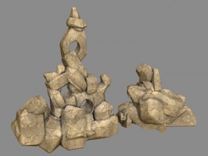capital - garden - rockery 05 3D 모델