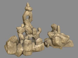 capitel - jard&iacute;n - rocalla 05 Modelo 3D