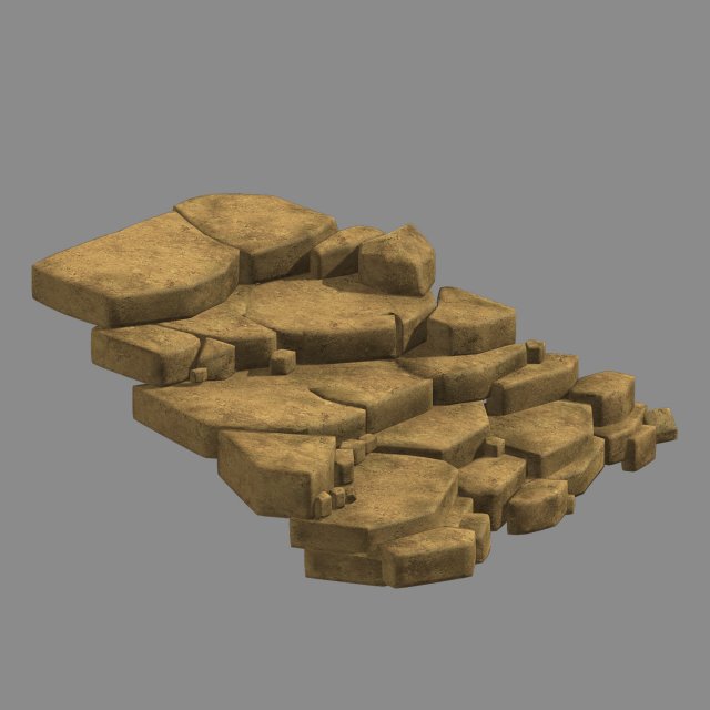 empty mulberry - steps - stone ladder 04 3Dモデル .c4d .max .obj .3ds .fbx .stl .blend 