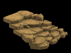 empty mulberry - steps - stone ladder 04 3Dモデル