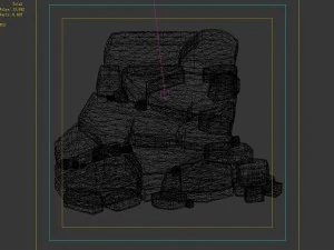 empty mulberry - steps - stone ladder 04 3D Model