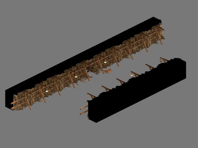 cave - stone wall 01 3D Модель .c4d .max .obj .3ds .fbx .stl .blend