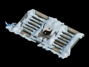 kunlun snow mountain - stone ladder 03 3D Model