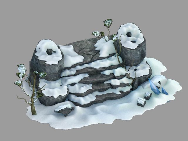 kunlun snow mountain - shiti 25 Model 3D .c4d .max .obj .3ds .fbx .stl .blend 