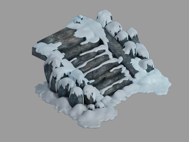 kunlun snow mountain - stone ladder 69 3D Model .c4d .max .obj .3ds .fbx .stl .blend 