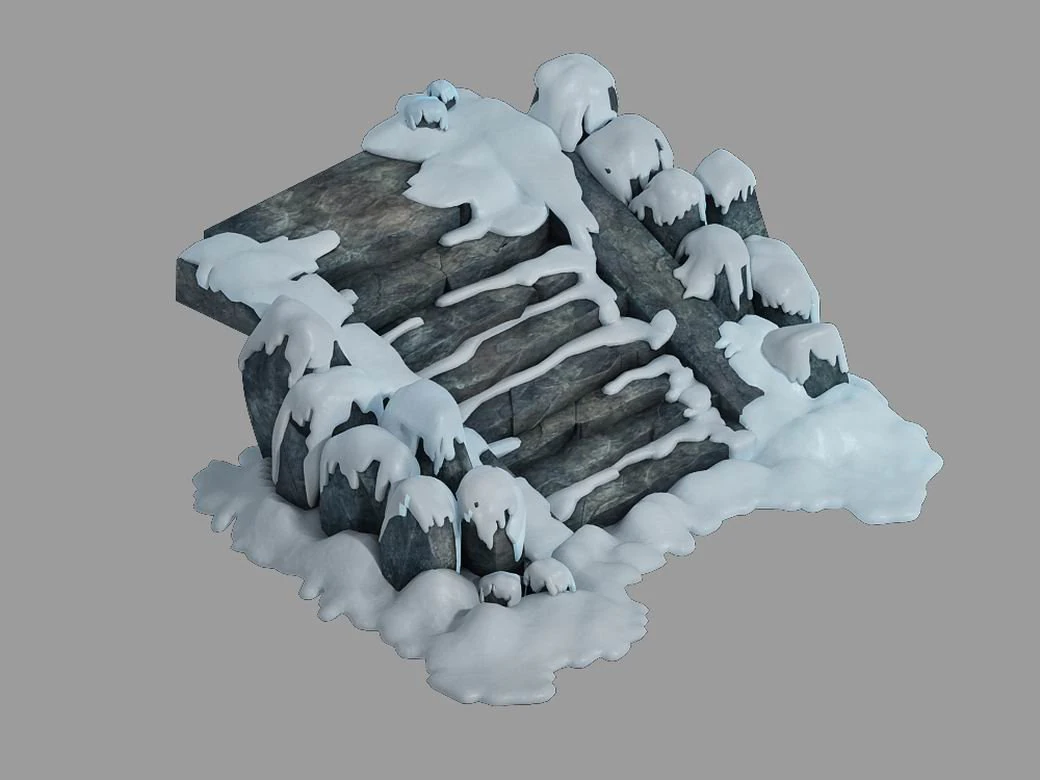 kunlun snow mountain - stone ladder 69 3D Model .c4d .max .obj .3ds .fbx .stl .blend