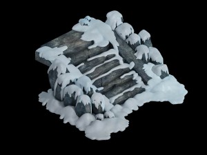 kunlun snow mountain - stone ladder 69 3D Model