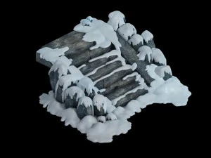 kunlun snow mountain - stone ladder 69 3D Model