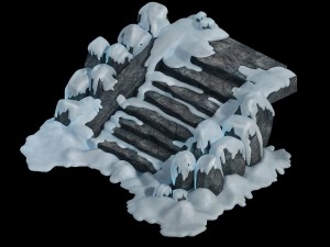 kunlun snow mountain - stone ladder 69 3D Model