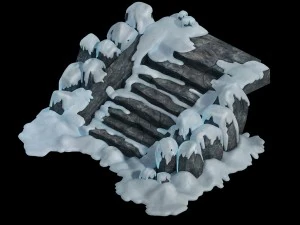kunlun snow mountain - stone ladder 69 3D Model