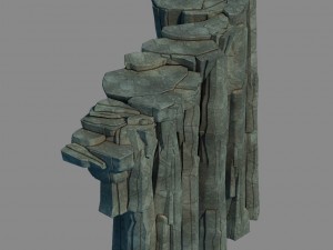 li village - stone material 01 3D Model