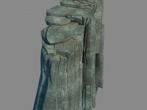 li village - stone material 02 Model 3D