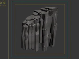 li village - stone material 02 3D Model