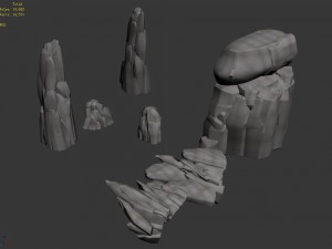 li village - stone material 04 Model 3D