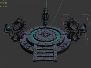 dragon type - stone array - altar 32 3D 模型