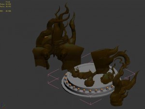 demon palace - base - six hand buddha 3D मॉडल