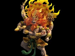 demon palace - statue - six hand buddha 3D 模型