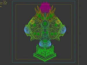 magic palace - statue - more eye strange 01 3D Model
