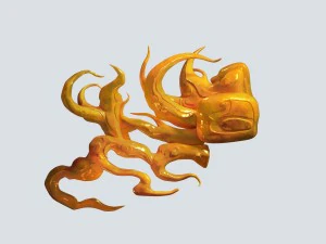 sihirli saray - sarı cam 01 3D Model