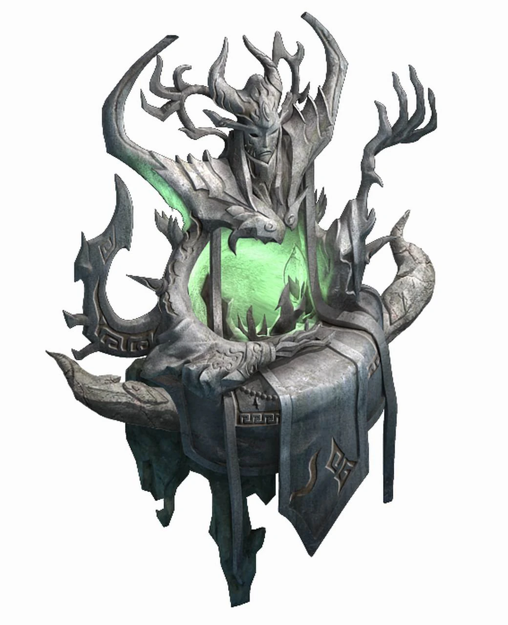 devil palace - devil statue 02 3D Model .c4d .max .obj .3ds .fbx .stl .blend 