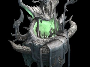 devil palace - devil statue 02 3D Model