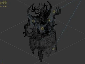 devil palace - devil statue 02 3D Model