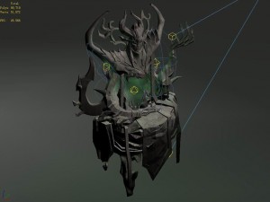 devil palace - devil statue 02 Modelo 3D
