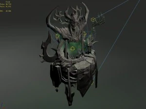 devil palace - devil statue 02 3D Model