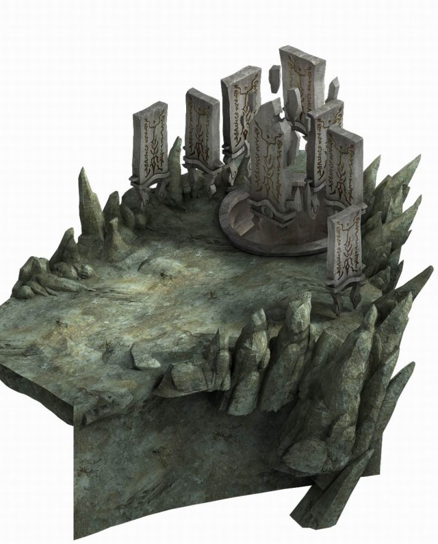 magic palace - mountain 02 3D Model .c4d .max .obj .3ds .fbx .stl .blend 