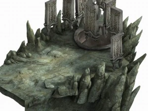 palais magique - montagne 02 Modèle 3D