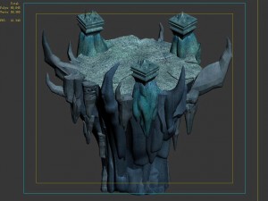 magic palace - mountain - platform 01 Model 3D