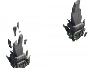 magic palace - mountain - stone tablet 3D 模型