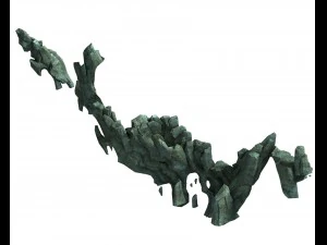 जादुई महल - पहाड़ी बजरी 01 3D मॉडल