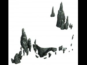 demon palace - mountain gravel 08 3D Model